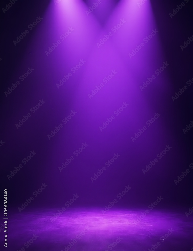 Poster purple grunge style backdrop with dark spotlight effect creates a moody visual atmosphere on screen 