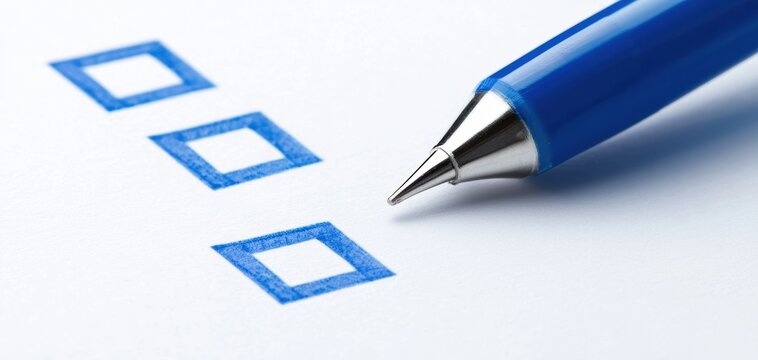 Healthcare professional marking virtual checklist, medical quality assurance and patient care planning