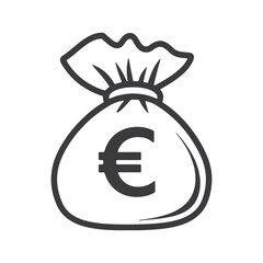 money bag euro icon