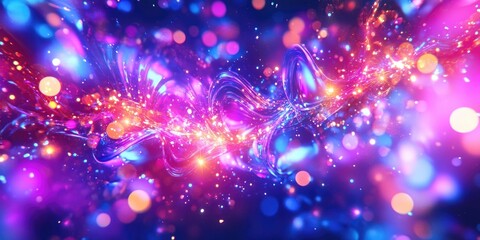 Colorful abstract shapes in a soft, defocused Christmas theme, perfect for festive backgrounds or holiday decorations