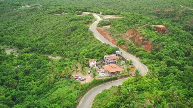 Road to get to Coqueirinho beach in Joao Pessoa, Paraiba, Brazil.