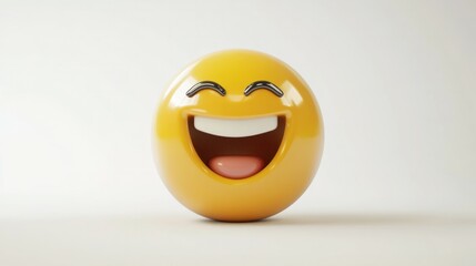 A simple laughing 3d emoji