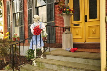 Halloween version of Dorothy and her red shoes