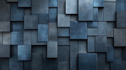 Modern Geometric Poster: Overlapping Blue Sections Create a Stylish Contemporary Backdrop for Sports Interiors and Creative Spaces