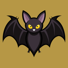bat on a black