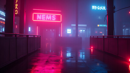 Neon electronic style disco music for cyberpunk visuals and backgrounds.