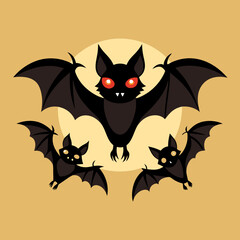 halloween background with bats