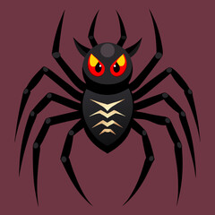 spider on white background