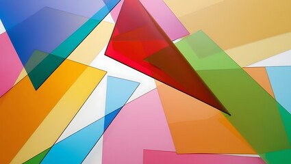Obraz premium Abstract colorful geometric background. Generative Ai.