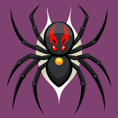 spider on a black background