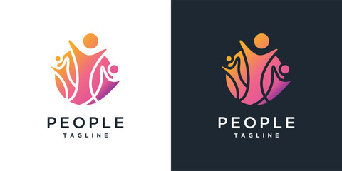 People Logo Icon Element Template. Community Logo vector icon. Teamwork logo design