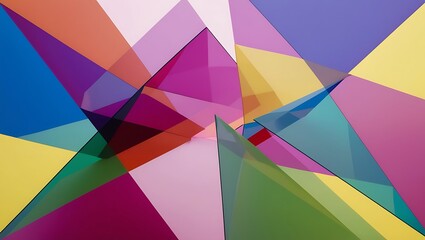 Abstract colorful geometric background. Generative Ai.