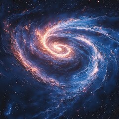 Diagram of gravitational waves spreading through space-time