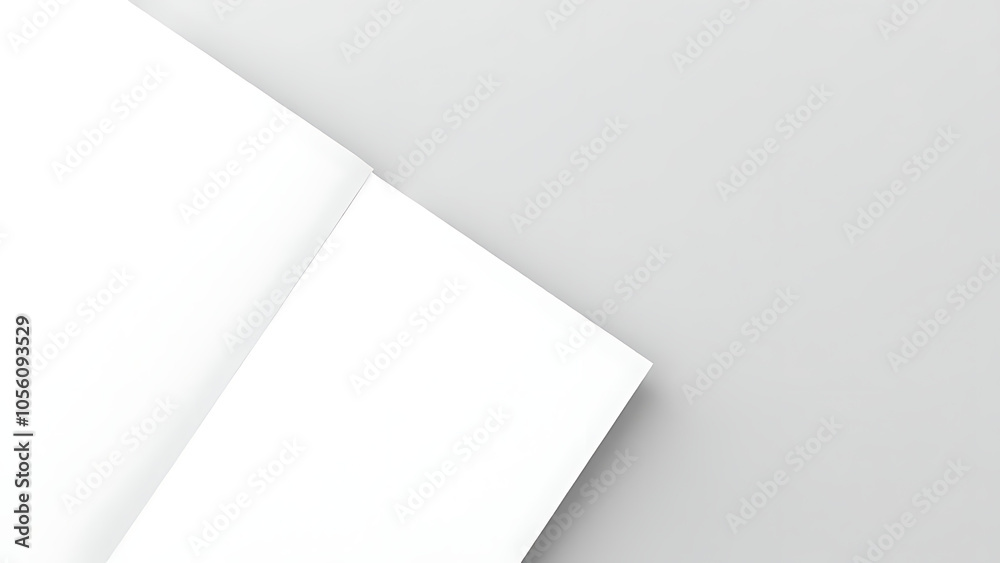 Poster minimal geometric shape overlaps white and grey on a clean, elegant abstract design.
