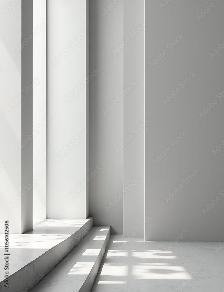 Aufkleber Grey abstract geometric design features bold stripes and clean lines on a minimalist elegant backdrop.