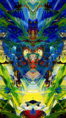 Abstract background art . Ethnic pattern. Mixtures of oil paint. Trendy hand painting canvas. Wall decor and Wall art prints Idea. 3D Texture. Art object