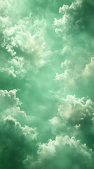 Fototapeta premium Green Sky Texture with Cloud-Like Patterns.