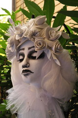 Halloween deoration white mask