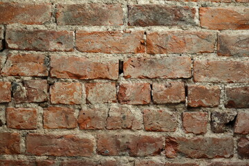 Fototapeta premium Industrial Wall with Red Brick Texture High Quality Background