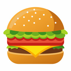 hamburger white background