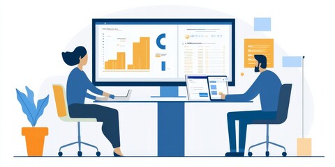 The analyst uses technology to help businesses improve. They analyze data, create reports, and track key performance indicators (KPIs) to understand how well the business is doing.