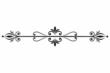 A decorative dividing line element on a white background
