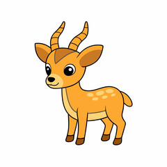 Cute Antelope Clipart - Adorable Wildlife Vector Illustration