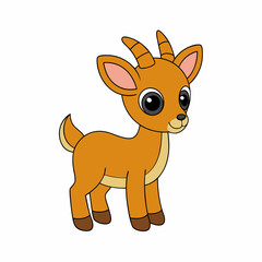 Cute Antelope Clipart - Adorable Wildlife Vector Illustration