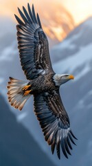 Bald eagle representing America, American election concept, AI generated.