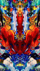 Abstract background art . Ethnic pattern. Mixtures of oil paint. Trendy hand painting canvas. Wall decor and Wall art prints Idea. 3D Texture. Art object