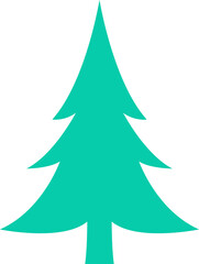 Obraz premium Christmas tree icon vector illustration. Christmas green tree illustration with star, christmas tree vector illustration, Tree vector art, christmas tree silhouette, Christmas vector icon.