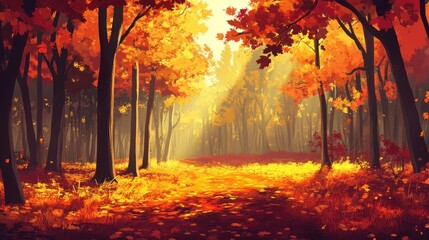 Autumn Forest Pathway