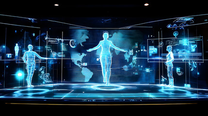 An Engaging Holographic Display of Historical Events with Dynamic Figures and Storytelling Elements Merging Art with Technology