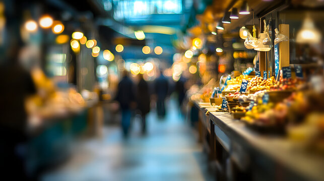 The Vibrant Atmosphere of a City Market Capturing Chance Encounters and the Spirit of Serendipity