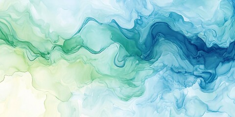 Obraz premium Flowing Abstract Blue and Green Background