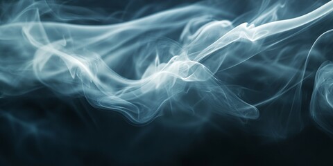 Abstract Smoke Swirls on Dark Background. featuring delicate swirls of smoke on a dark, moody backdrop