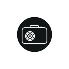Camera icon. Digital sign on white background 