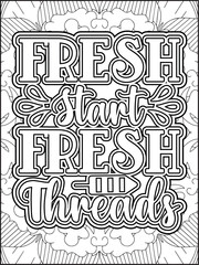 Happy New Year Quote Coloring Page for Adults. New Year Mandala Quote Coloring Page.