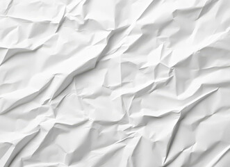 Fototapeta premium Crumpled white paper texture with shadows and creases