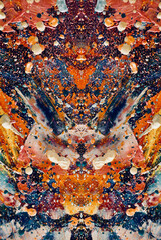 Fototapeta premium Abstract background art . Ethnic pattern. Mixtures of oil paint. Trendy hand painting canvas. Wall decor and Wall art prints Idea. 3D Texture. Art object