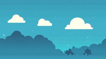 flat sky, 2D animation 