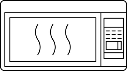 Microwave or electric oven icon. Simple line microwave oven icon. Kitchen appliance icon. Simple electric oven vector icon for app, web design and infographics. Microwave Oven outline from household