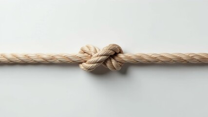 rope with a knot in the middle on a white background