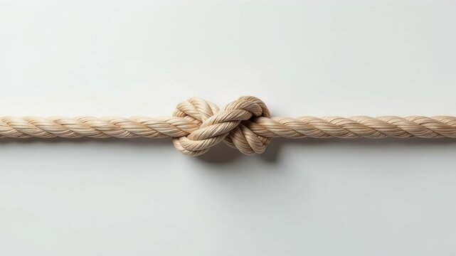 rope with a knot in the middle on a white background