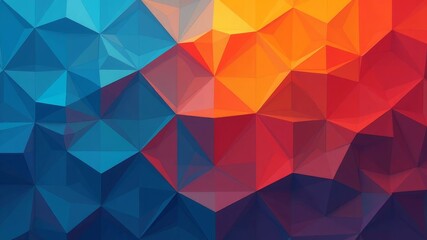 Fototapeta premium A colorful abstract design with a rainbow of colors and a lot of triangles