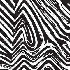 Black and white wavy background. Stylish texture with wavy stripes lines. Geometric abstract background illustration