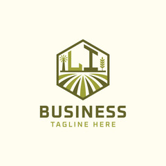 LI Farm Logo Design | Modern LI Agro Logo for Eco-Friendly Sustainable Businesses