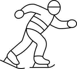 Winter sports line icon illustration collection. Ski, winter sports and snow icons.