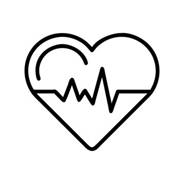 recommend clip art: Heartbeat Heart Icon Representing Health and Love
