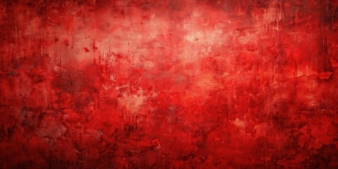 Obraz premium Red abstract painting with grunge texture for wallpaper or poster background, red, abstract, painting